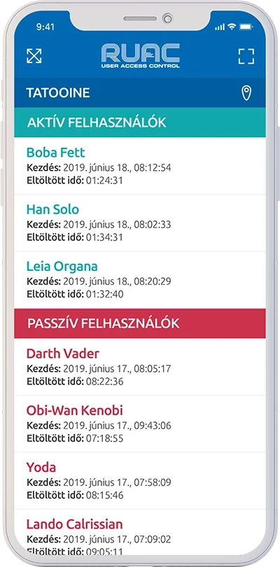 RUAC app RUAC aktív felhasználók